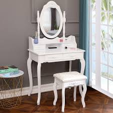 We did not find results for: Ktaxon Elegance White Dressing Table Vanity Table And Stool Set Wood Makeup Desk With 4 Drawers Mirror Walmart Com Walmart Com