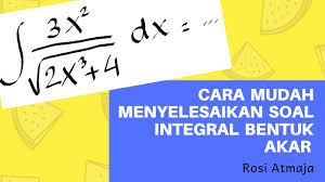 Pada integral tertentu yang memiliki nilai pada interval tertentu, maka interval tersebut harus disubstitusi ke dalam interval baru untuk variabel u. Cara Mudah Menyelesaikan Soal Integral Substitusi Youtube