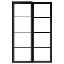 Pax Pair Of Sliding Door Frames Rail Black 59x92 7 8 Ikea Sliding Doors Ikea Pax Door Frame