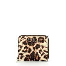 Guess Small Robyn Zip Leopard Portefeuille Leopard Portefeuille Leopard