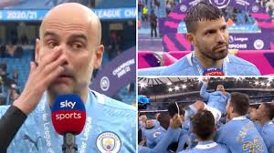 The spanish coach signed a deal to replace manuel pellegrini during the 2015/16 season and officially took charge over the summer after cutting his ties with bayern munich. Pep Guardiola Breaks Down In Tears During Emotional Tribute Over Sergio Aguero S Man City Exit