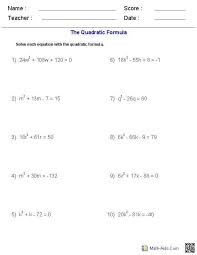 Solving Quadratic Equations By Completing The Square Worksheet Algebra 1 Solving Quadratic Equations Quadratics Quadratic Equation