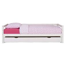 lit ties lit tiroir inclus blanc patine kinderbed bed logeerbed