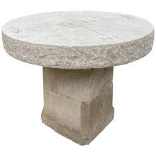 Thanks to the durable material, you can use it both indoors and outdoors, giving you numerous options when it comes to decorating your. Round Hand Carved Stone Antique Garden Coffee Outdoor Fun Table Farm La For Sale At 1stdibs