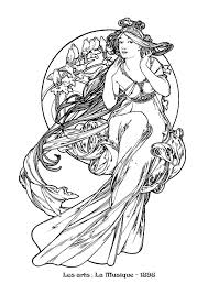 Alphonse mucha coloring book pages template. Pin By Vero On Art Nouveau Art Nouveau Mucha Mucha Art Art Nouveau Illustration