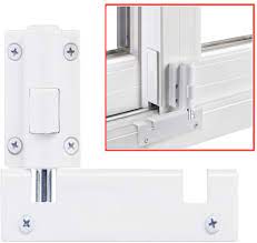 You can purchase one of these for about $35. Patio Sliding Door Security Foot Lock Kick Lock Fits On Top Rail Childproof Patio Door Guardian Or Bottom Rail Foot Operated Keep Your Family Safe And Secure 1 Pack White Amazon Com