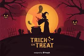 Lade Hexe Die Einen Bann Auf Vollmondhintergrund Macht Kostenlos Herunter Halloween Prints Vector Free Witch
