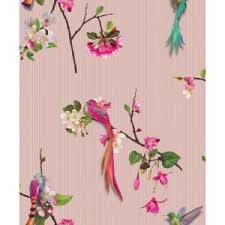 Arthouse Birds Of Paradise Vinyl Wallpaper Arthouse Chinese Garden Yellow Wallpaper 695401 The Home Depot In 2020 Embossed Wallpaper Blush Pink Wallpaper Wallpaper Roll