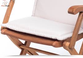 Cuscino 100% cotone con zip. Cuscino Per Sedia In Legno Con Imbottitura 45 Cm Colore Ecru Arredo Giardino