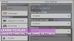 Let's walk you through how you can use touch controls to play minecraft: Understanding The Game Settings In Minecraft Education Edition Youtube