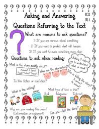 Reading Anchor Chart Asking And Answering Questions