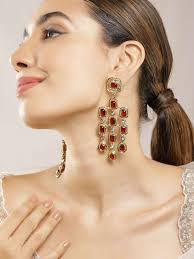 Accessorize Golden Shimmering Pansy Long Danglers Drop 2965445.htm