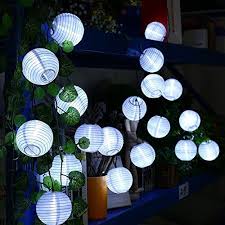 Qedertek Guirlande Solaire Exterieure 30 Led Guirlande Lanterne Blanc Lumiere Decorative Pou Guirlande Solaire Exterieur Guirlande Solaire Lumieres Decoratives