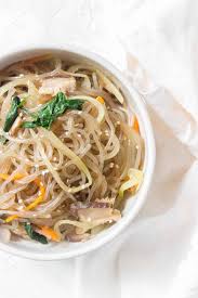 Wash 1 bunch of large spinach (285g). Korean Glass Noodles Japchae Carmy Easy Healthy Ish Recipes