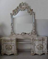 1 200 French Provincial Victorian Classic Makeup Vanity Table With Mirror Shabby Chic Dresser Beautiful Furniture Antique Bedroom