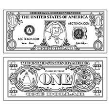 A dollar bill template is a type of fake banknote that can be used as play money.the purpose of the template is to replace actual money in different situations and spheres of life and business, such as advertising, schooling, workplace events, entertainment, and so on. Money Coloring Pages Free Printables Momjunction
