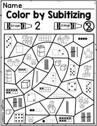 These free subitizing die can help your child develop this skill even when time is short! Color By Code Number Sense Subitizing Activity And Worksheets Tpt