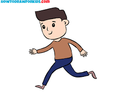 How To Draw A Running Person - Easy Drawing Tutorial For Kids