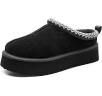 Overstock - Women's Fleece Lined Rubber Sole Indoor/Outdoor Slippers