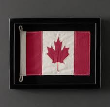 500 From Restoration Hardware Vintage Canadian Flag In A Shadowbox 59 W X 35 High I Want It Framed Flag Canadian Flag Art Framed Artwork