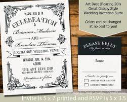 Art Deco Wedding Invitations Great Gatsby Roaring Twenties Wedding Digital Di Wedding Invitation Suite Diy Wedding Invitations Art Deco Wedding Invitations