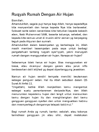 Jin, syetan, sihir, santet, jangan ditakuti. Ruqyah Rumah Dengan Air Hujan