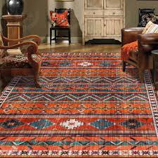 When do i get it? Retro Geometric Ethnic Style Stripes Dark Orange Living Room Bedroom Bedside Carpet Floor Mats Custom Rug Aliexpress