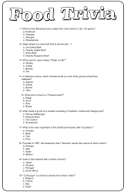 Displaying 162 questions associated with treatment. 10 Best Printable Food Trivia Printablee Com