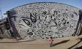 Black And White Graffiti Wall Art Mural In Denver The Rino Art District Mural Streetart Black White Spray Montana Denver Public Urbanar Denver Travel Street Art Arts And Crafts House