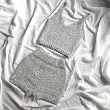 Shop from the world's largest selection and best deals for crochet/knit knitted nursery blankets & throws. Knitting Pattern Lana Lounge Set Knit Top And Shorts Set Knit Top Patterns Knit Fashion Knit Outfit