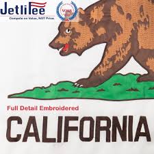 Also it's the only california flag to have a vertical stripe, so it's definitely an oddball. Jetlifee 3x5 Ft Embroidery California State Flag 2 Sided
