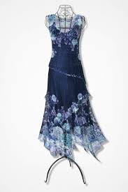 Night Sky Floral Dress By Komarov Coldwater Creek Best Plus Size Dresses Night Dress Womens Midi Dresses