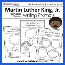 Martin Luther King Jr Writing Prompts Fun Early Martin Luther King Jr Activities Martin Luther King Writing Activities Martin Luther King Jr Writing Prompt