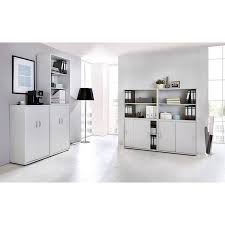 You dream about a home office but you don't have enough space? Office Furniture Filing Cabinet Shelf Set Typ1900 Light Grey Slidin