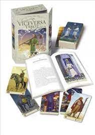 An extremely creative and unique deck, the vice versa tarot features art on both sides of the card, one side showing the front view and one side the back view. Vice Versa Tarot Kit Massimiliano Filadoro 9780738754369