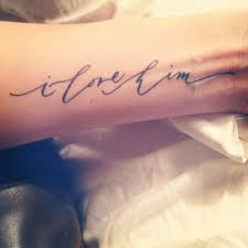 Tattoos I Love Him And I Love Her Love The Font Tattoo Font Cute Tattoos Beautiful Tattoos