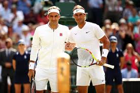 8 kei nishikori in wednesday's quarterfinal made federer the first man ever to win 100. Roger Federer V Rafael Nadal Semi Final Wimbledon 2019 Images Tennis Posters