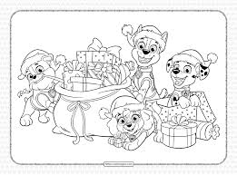This color book was added on 2019 01 14 in paw paw patrol chase and ryder. Printable Paw Patrol Christmas Gifts Coloring Page