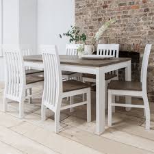 See more ideas about wooden dining room chairs, chair, dining room chairs. Hever Dining Table With 6 Chairs In White And Dark Pine Noa Nani