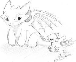 You can download or print for free. Toothless And Stitch Toothless And Stitch Cute Drawings Toothless Drawing