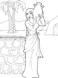Jesus with woman at the well. Sunday School Coloring Page By Likesototally On Deviantart