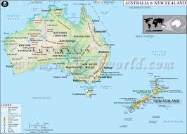 Mọi người cho mình hỏi về bản đồ. Map Of Australia And New Zealand