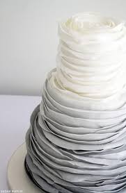 Black And White Ombre Cake Gray Wedding Details That Are Anything But Boring Cake Wedding Cake Ombre Ruffle Cake