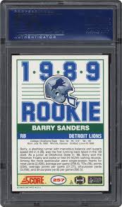 Shop comc's extensive selection of barry sanders sr. 1989 Score Barry Sanders Psa Cardfacts