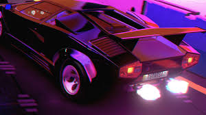 Neon Black And Blue Lamborghini Music Lamborghini Fire 80s Neon Countach Rendering Lamborghini Countach 80 S Synth Retrowave Synthwave New Lamborghini Lamborghini Countach 80s Neon