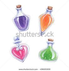 Love Potion And Elixir Hand Drawn Watercolor Illustration Bottle Drawing How To Draw Hands Kawaii Drawings