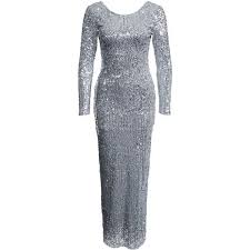 Nly Eve Scoop Back Long Dress 98 Liked On Polyvore Featuring Dresses Party Dresses Silver Womens Fashion Scoo Dresses Clothes Design Embellished Dress