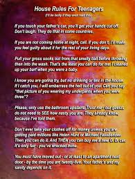 My List Of House Rules For My Three Teenagers Young Adults House Rules You Are The Father Teenager