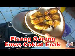 Setelah semua bahan tersedia, pertama campurkan macaroni dan air dalam mug, masak dalam microwave. Cara Memasak Pisang Goreng Emas Coklat Youtube