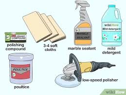 تلميع الرخام Wikihow